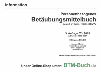 Ringbuch und Personenbezogenes BTM-Buch 50 Stück